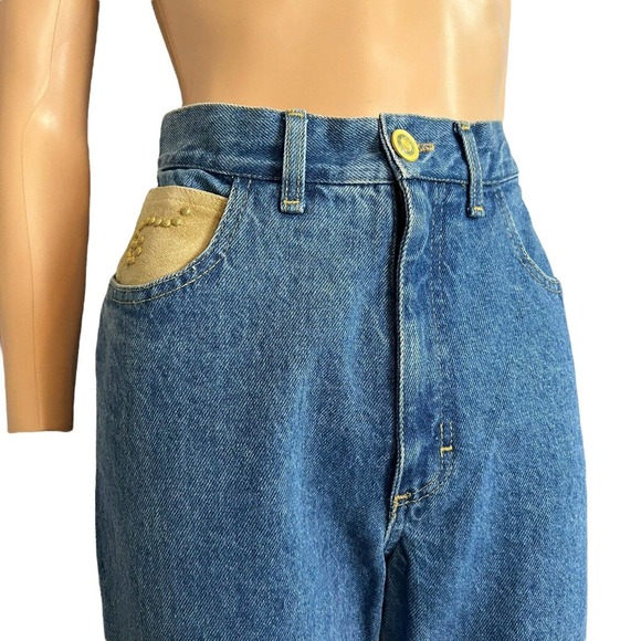 Caché 90s Vintage Jeans High-Rise Straight Tapered Leg - Picture 4 of 10